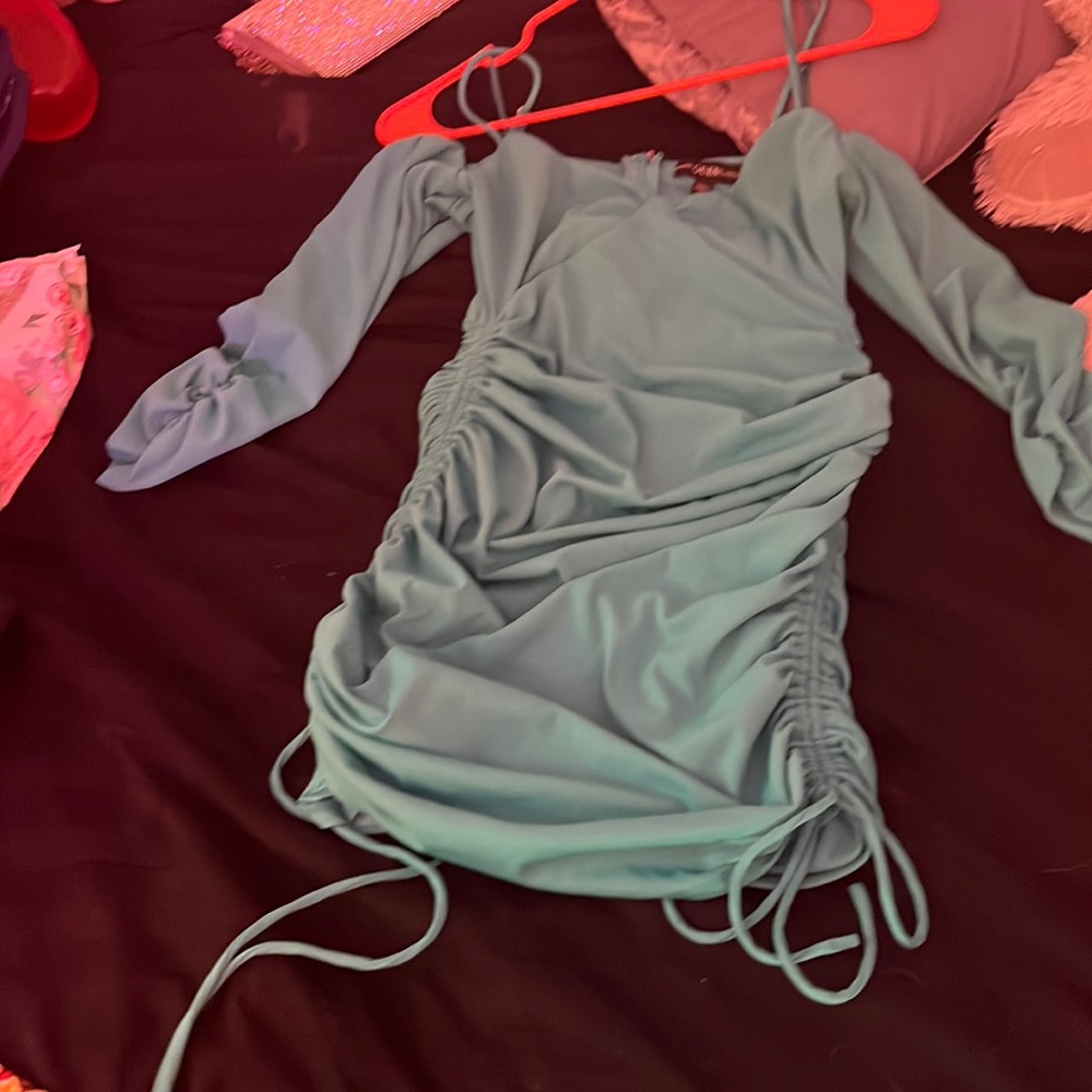 Turquoise bodycon dress